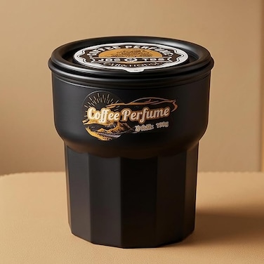 AUTO FAMILY Long Yue Yao Gui Coffee Scent Car Air Freshener Jar 190g &ndash; Long Lasting Coffee Perfume, Premium Odor Eliminator, Natural Aroma Diffuser Cup Design Air Freshener