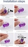 AUTO FAMILY Purple Car Air Freshener Vent Clip, Luxury Hanging Diffuser, Long Lasting Car Perfume Oil, Odor Eliminator for Car Interior, Adjustable Vent Fragrance, Premium Metal Design