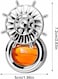 AUTO FAMILY Orange Car Air Freshener Vent Clip, Luxury Hanging Diffuser, Long Lasting Car Perfume Oil, Odor Eliminator for Car Interior, Adjustable Vent Fragrance, Premium Metal Design