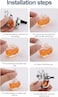 AUTO FAMILY Orange Car Air Freshener Vent Clip, Luxury Hanging Diffuser, Long Lasting Car Perfume Oil, Odor Eliminator for Car Interior, Adjustable Vent Fragrance, Premium Metal Design