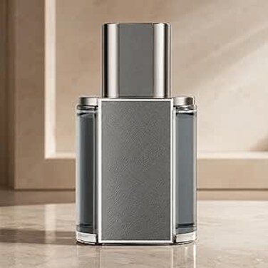 AUTO FAMILY Grey Luxury Car Air Freshener Diffuser &ndash; Long Lasting Natural Fragrance   Premium Essential Oil Car Perfume   Odor Eliminator for Car   Elegant Design Auto Air Freshener