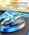 AUTO FAMILY Solar Powered Rotating Auto Aromatherapy Perfume Diffuser, Helicopter Car Air Freshener, Luxury Aromatherapy Car Dashboard Accessory, Long Lasting Fragrance (Blue)