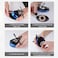 AUTO FAMILY Solar Powered Rotating Auto Aromatherapy Perfume Diffuser, Helicopter Car Air Freshener, Luxury Aromatherapy Car Dashboard Accessory, Long Lasting Fragrance (Blue)