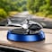 AUTO FAMILY Solar Powered Rotating Auto Aromatherapy Perfume Diffuser, Helicopter Car Air Freshener, Luxury Aromatherapy Car Dashboard Accessory, Long Lasting Fragrance (Blue)