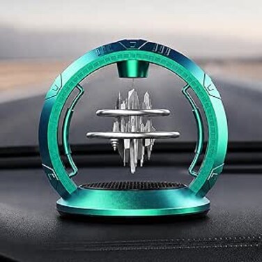 AUTO FAMILY City of The Sky Air Freshener Solar Perfume, Rotatable Air Purifier Aromatherapy for Car Dashboard Diffuser Set, Luxury Aromatherapy, Long Lasting Fragrance (Green)