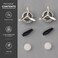 AUTO FAMILY Luxury Car Air Vent Diffuser Clip Set of 2 &ndash; Turbine Propeller Aromatherapy Freshener   Premium Metal Auto Air Freshener Vent Clip   Stylish Interior Car Fragrance Accessory (Silver)
