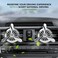 AUTO FAMILY Luxury Car Air Vent Diffuser Clip Set of 2 &ndash; Turbine Propeller Aromatherapy Freshener   Premium Metal Auto Air Freshener Vent Clip   Stylish Interior Car Fragrance Accessory (Silver)
