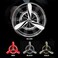 AUTO FAMILY Luxury Car Air Vent Diffuser Clip Set of 2 &ndash; Turbine Propeller Aromatherapy Freshener   Premium Metal Auto Air Freshener Vent Clip   Stylish Interior Car Fragrance Accessory (Red)