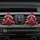 AUTO FAMILY Luxury Car Air Vent Diffuser Clip Set of 2 &ndash; Turbine Propeller Aromatherapy Freshener   Premium Metal Auto Air Freshener Vent Clip   Stylish Interior Car Fragrance Accessory (Red)