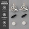 AUTO FAMILY Luxury Car Air Vent Diffuser Clip Set of 2 &ndash; Turbine Propeller Aromatherapy Freshener   Premium Metal Auto Air Freshener Vent Clip   Stylish Interior Car Fragrance Accessory (Black)