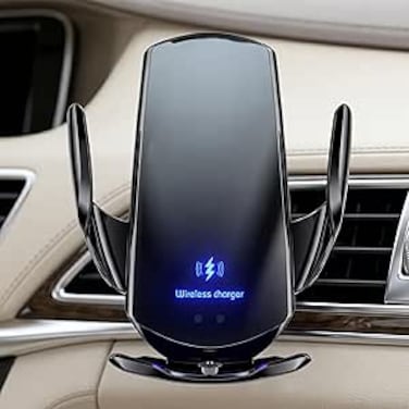 AUTO FAMILY Wireless Car Charger Phone Holder, 360&deg; Rotation, Fast Charging Car Mount with Auto Clamp, Air Vent Mobile Holder, Universal Car Phone Mount for iPhone &amp; Android Devices (Wireless2)