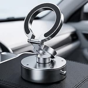 AUTO FAMILY 360&deg; Magnetic Phone Holder for Car Dashboard &ndash; Adjustable Foldable Mobile Stand with Strong Suction Cup &ndash; Universal Car Phone Mount for All Smartphones (Phone Holder2)