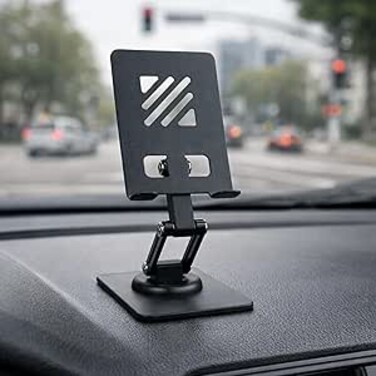 AUTO FAMILY 360&deg; Rotating Magnetic Car Phone Holder for Dashboard &ndash; Strong Magnet Mobile Stand, Foldable Adjustable Phone Mount, Universal Smartphone Holder (Tab Holder2)