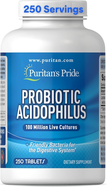 Puritan's Pride Probiotic Supplement, Acidophilus, Capsule, 250 Count (Pack Of 1)
