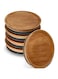 Lxeqiony Wooden cup cap, household glass bottle cap, vintage storage tank, wooden cap, simple wooden water cup cap（5pcs）