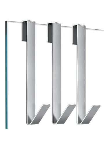 ChicAbode 3 Packs Shower Door Hooks, Shower Hooks for Towels, Heavy Duty Drilling-Free Extended Shower Towel Hooks, Over The Door Towel Hooks, for Bathroom Frameless Glass Shower Door, 10 Inch