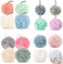 Shower Bath Sponges Loofah Set &ndash; Soft Body Shower Sponge, Deep Cleansing Exfoliating Bath Pouf, Quick Dry, Rich Foam Loofah for Men &amp; Women" Pack of 4PCS Random Colors