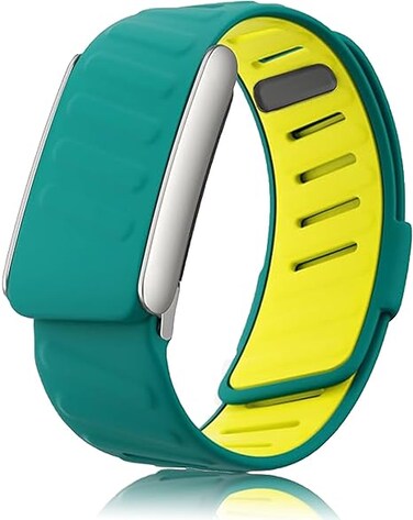 Silicone Wristband Compatible with Whoop 5.0 Band, Comfort Durable Soft Adjustable Silicone Sports Loop Strap for Men &amp; Women, with U Shapped Connector  Green Yellow -LIFE/ MG