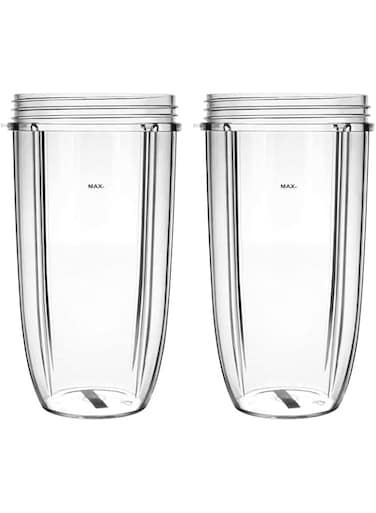 X spring Replacement Cups for Nutribullet, 2PCS Juicer Cups for NutriBullet Replacement Parts 600W 900W, Clear Replacement Juicer Cup, Blender Replacement Parts for Nutribullet (32OZ)