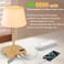 Eocean Waterproof Cordless Lamp with LED Display, 8000mAh Rechargeable Battery Lamp Indoor, Wireless Bedside Table Lamp with USB Port for Kitchen, Bedroom, Outdoor
