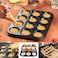 
Cake Bakeware Mould, Carbon Steel Muffin Pan, 12 Cavity Bakeware Non-Stick Cake Baking Pan, Mini Pie Pans, Carbon Steel Muffin Tray, Standard Baking Pan Mold for Oven Baking