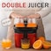 Household Electric Double Twin Orange Juice Maker with Anti-Drip Valve   90W Citrus Juicer &amp; Fruit Squeezer   Ideal for Fresh Lemon &amp; Orange Juice   Easy Clean &amp; Compact Design