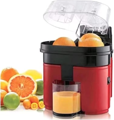 Household Electric Double Twin Orange Juice Maker with Anti-Drip Valve   90W Citrus Juicer &amp; Fruit Squeezer   Ideal for Fresh Lemon &amp; Orange Juice   Easy Clean &amp; Compact Design