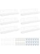 APACALI 6 PCS Vinyl Wall Mount, 7 Inch Clear Vinyl Wall Mounted Shelf, Acrylic Vinyl Record Display for LP Storage, Home Decoration