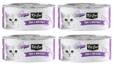 Pack of 4 Deboned Tuna And Whitebait Toppers Cat Wet Food 80g