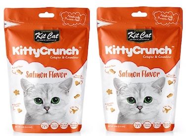 Pack of 2 Kit Cat Kitty Crunch Salmon Flavor 60g