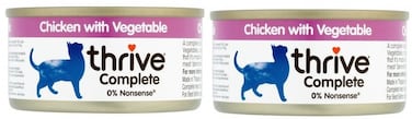 Pack of 2 Thrive Complete Chicken with Vegetable Wet Cat Food 75g