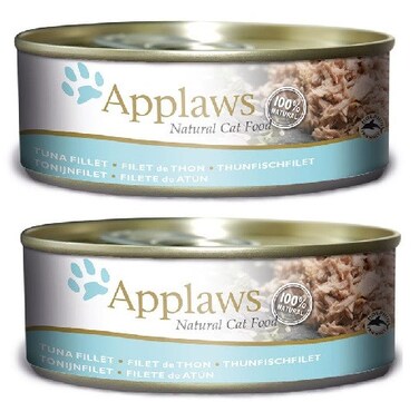 Pack of 2 Applaws Tuna Fillet Adult Wet Cat Food 156g Tin