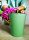 Vibrant Green Plastic Flower Pot &ndash; Durable and Stylish Plant Container for Indoor &amp; Outdoor Use ( 3 PCs , Medium)