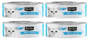 Pack of 4 Kit Cat Tuna &amp; Scallop 80g