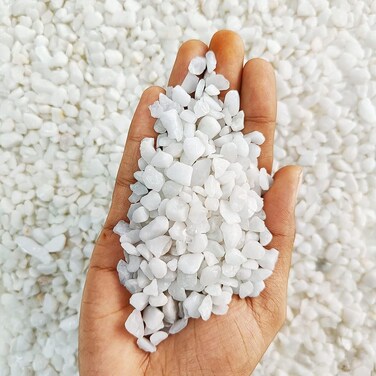 White Chips (3-5 mm) 10 kg for Vases, Gardening, and Aquariums