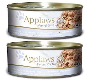 Pack of 2 Applaws Tuna with Cheese Adult Wet Cat Food 156g Tin