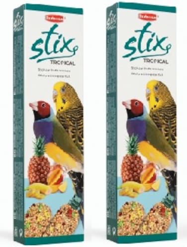 Pack of 2 Padovan Stix Tropical Cocorite and Esotici (Budgies/Small Exotic birds)-80g