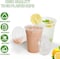 Vsell24&trade; 100PC Disposable Drinking Plastic Cup 18oz For Smoothie Coffee Water Juice Cups With Flat Lid Clear&hellip;