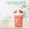 Vsell24&trade; 200PC Disposable Drinking Plastic Cup 10oz For Smoothie Coffee Water Juice Cups With Dome Lid Clear&hellip;
