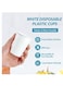 1000PC 6oz Plastic Disposable Water Cold Drinks Juices Drinking Cups White For Office And Home