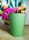 Vibrant Green Plastic Flower Pot &ndash; Durable and Stylish Plant Container for Indoor &amp; Outdoor Use (3 PCs, Small)
