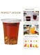 12oz Disposable Drinking Plastic Cups With Flat Lid Clear For Home And Office ( 50 Pieces )