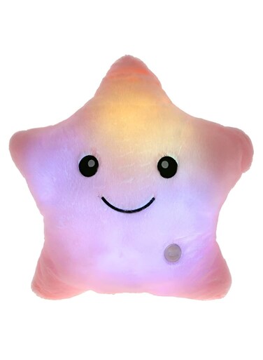 Pink LED Star Pillow Illuminate Your Space with a Unique Glowing Cushion Design