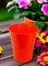 Vibrant Red Plastic Flower Pot &ndash; Durable and Stylish Plant Container for Indoor &amp; Outdoor Use ( 3 PCs, Small )