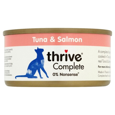 Pack of 2 Thrive Complete Tuna &amp; Salmon Wet Cat Food 75g