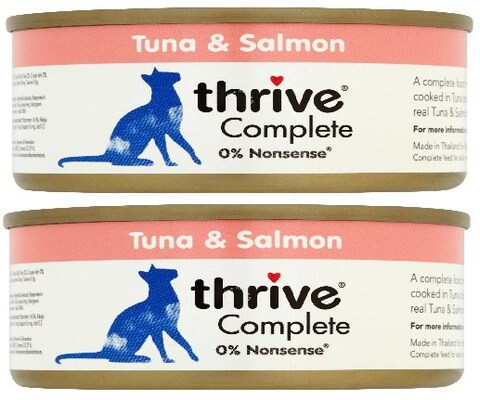 Pack of 2 Thrive Complete Tuna &amp; Salmon Wet Cat Food 75g