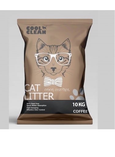 Cool Clean Clumping Cat Litter[Weight - 10kg, Flavor - Coffee]