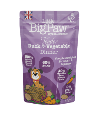 Little BigPaw Tender Duck &amp; Vegetable Dinner Wet Dog Food 150g

