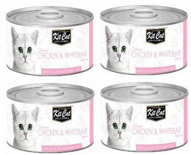 Pack of 4 Kit Cat Chicken &amp; Whitebait 80g