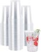 Vsell24&trade; 500PC Disposable Drinking Plastic Cup 10oz For Smoothie Coffee Water Juice Cups With Flat Lid Clear&hellip;